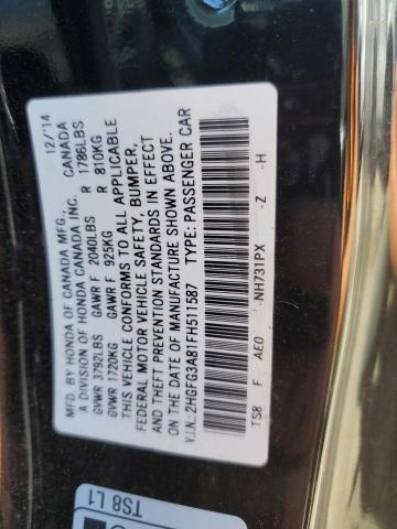 2015 HONDA CIVIC EX - 2HGFG3A81FH511587