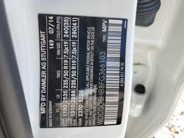 2015 MERCEDES-BENZ GLK 350 - WDCGG5HB8FG366103