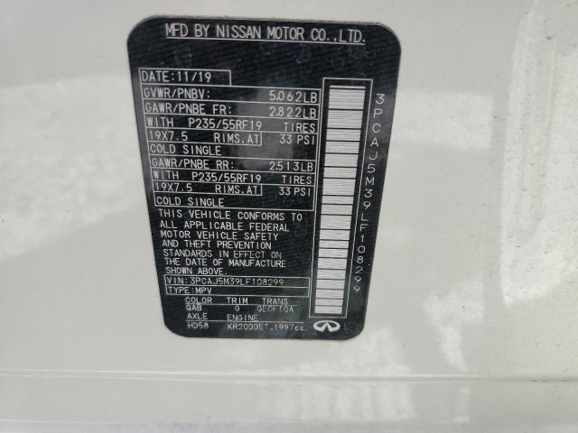 2020 INFINITI QX50 PURE 3PCAJ5M39LF108299