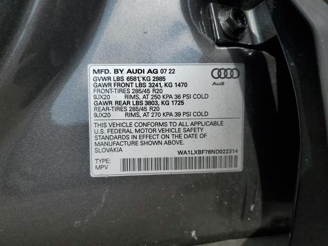 2022 AUDI Q7 PREMIUM - WA1LXBF76ND022314
