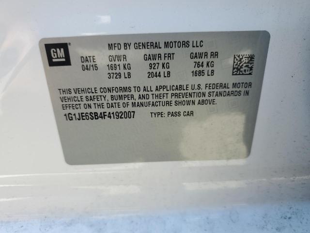 2015 CHEVROLET SONIC LTZ 1G1JE6SB4F4192007