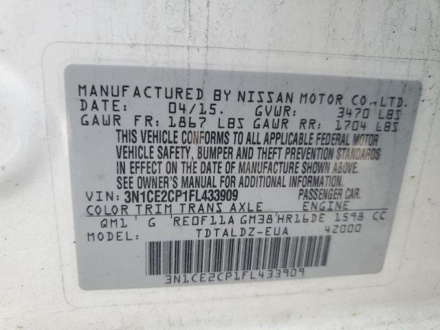 2015 NISSAN VERSA NOTE 3N1CE2CP1FL433909