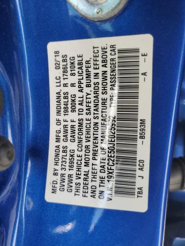 2018 HONDA CIVIC LX 19XFC2E50JE025992