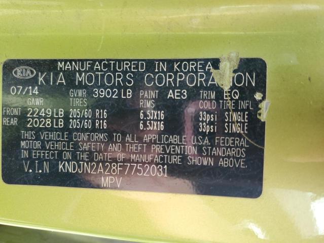 2015 KIA SOUL - KNDJN2A28F7752031