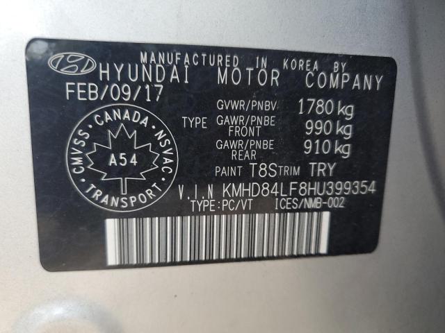 2017 HYUNDAI ELANTRA SE - KMHD84LF8HU399354