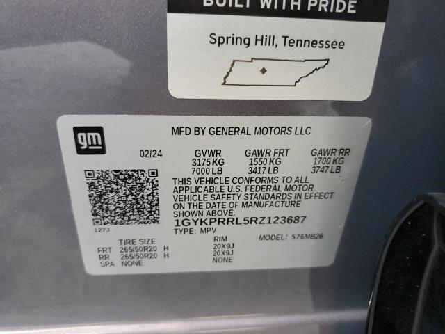 2024 CADILLAC LYRIQ LUXU 1GYKPRRL5RZ123687