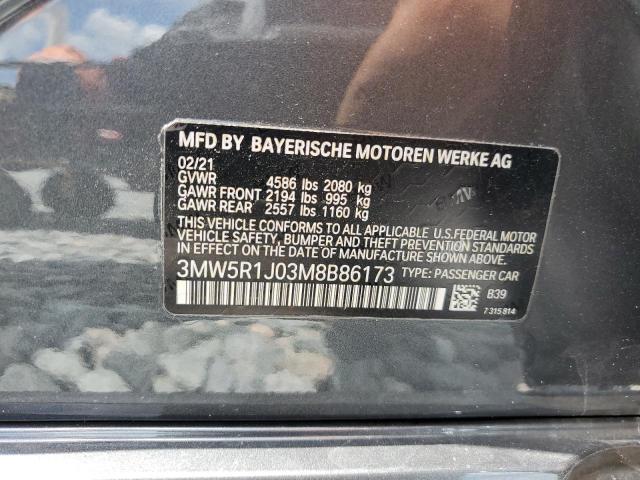2021 BMW 330I 3MW5R1J03M8B86173
