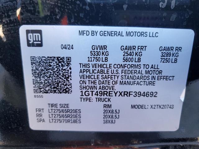 2024 GMC SIERRA K25 1GT49REYXRF394692