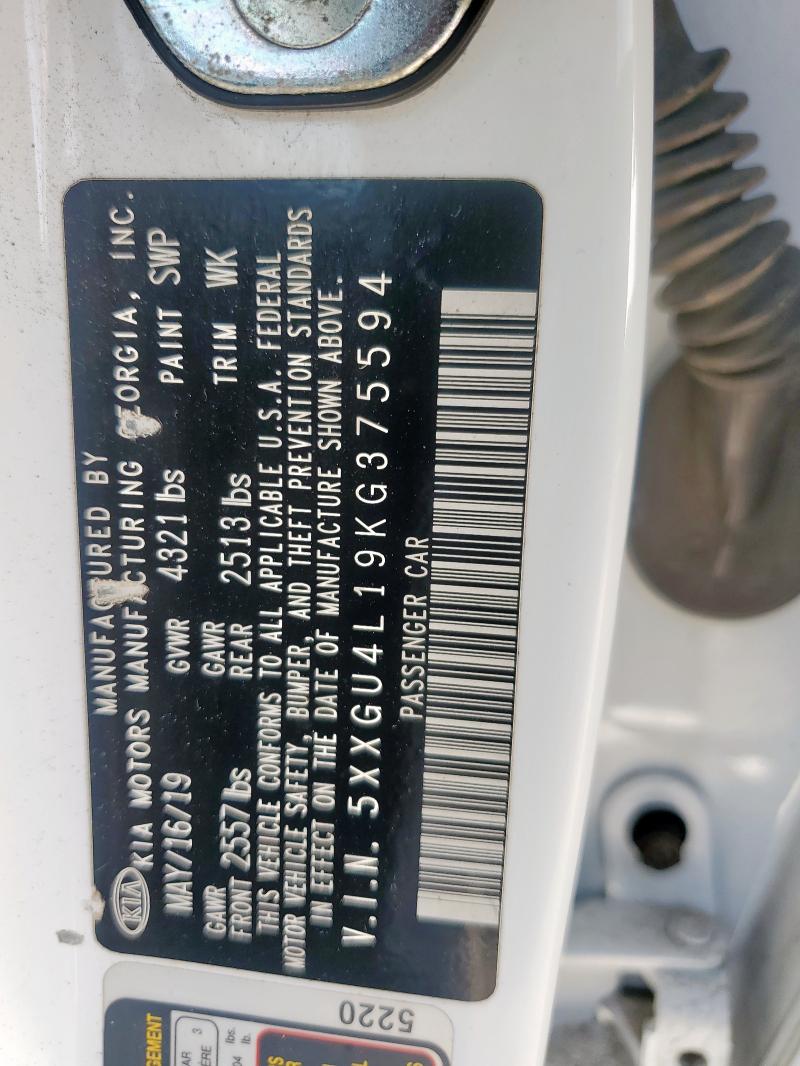 2019 KIA OPTIMA EX 5XXGU4L19KG375594