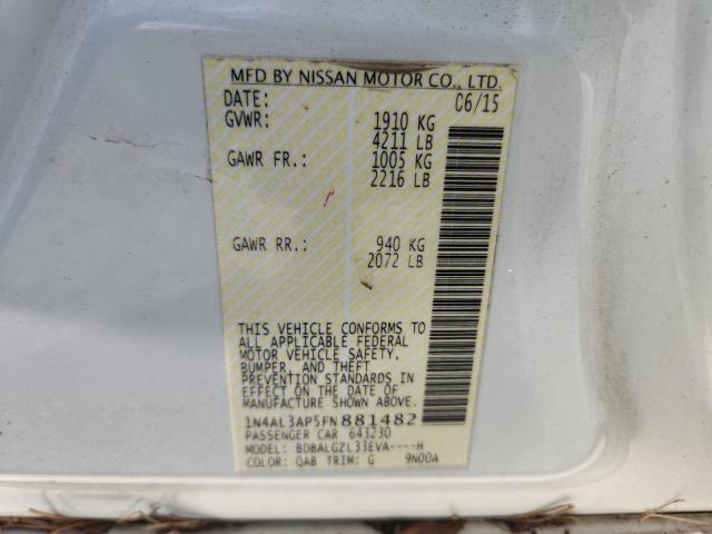 2015 NISSAN ALTIMA 2.5 1N4AL3AP5FN881482