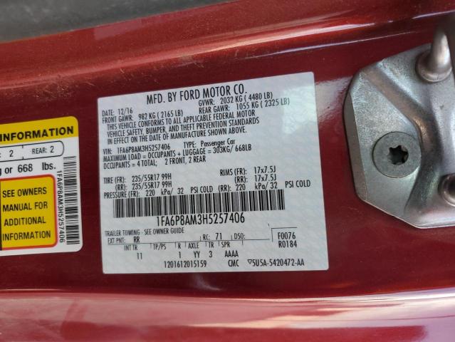 2017 FORD MUSTANG 1FA6P8AM3H5257406