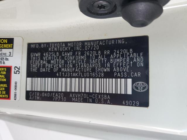 2020 TOYOTA CAMRY SE - 4T1J31AK7LU016528