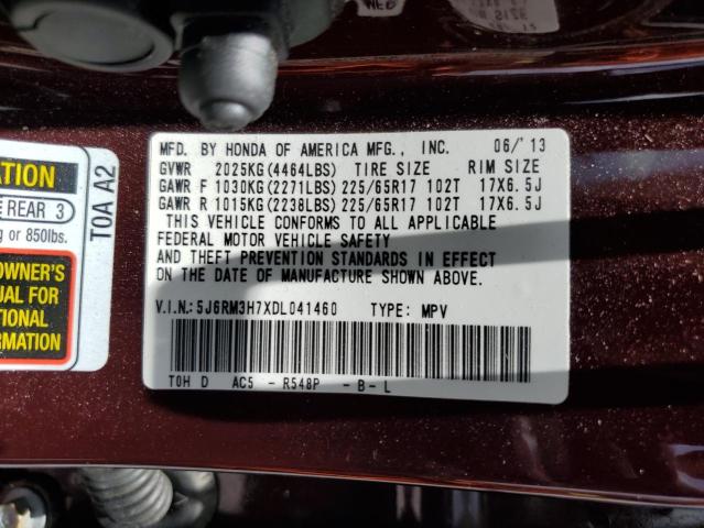 2013 HONDA CR-V EXL - 5J6RM3H7XDL041460
