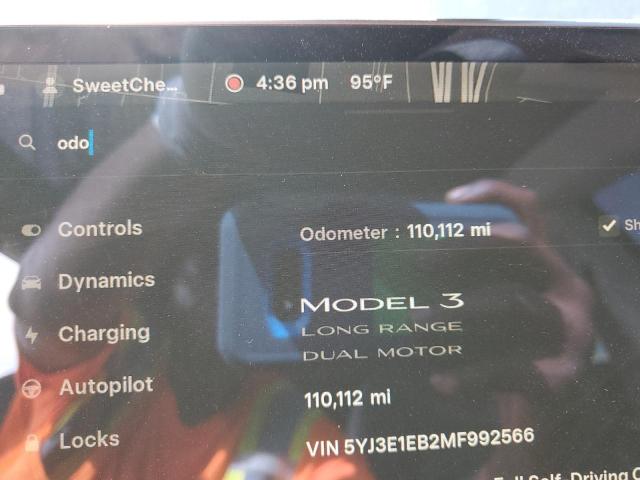 2021 TESLA MODEL 3 5YJ3E1EB2MF992566