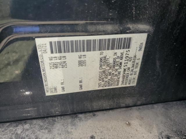2021 NISSAN MAXIMA SV 1N4AA6CV4MC511975