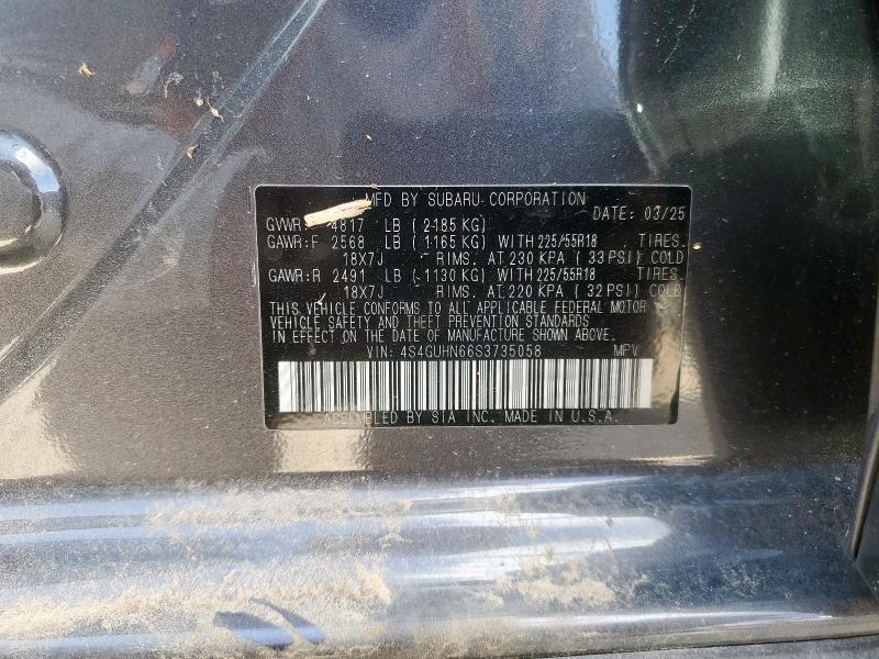 2025 SUBARU CROSSTREK LIMITED 4S4GUHN66S3735058
