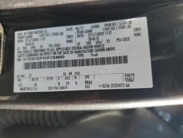 2017 FORD F150 SUPER - 1FTEW1EPXHFC84889