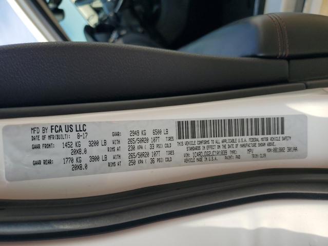 2018 DODGE DURANGO GT 1C4RDJDG2JC101839