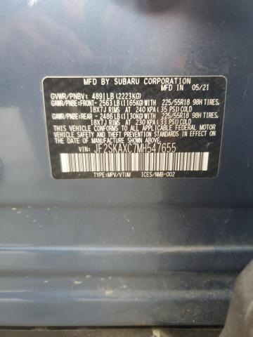2021 SUBARU FORESTER TOURING JF2SKAXC7MH547655