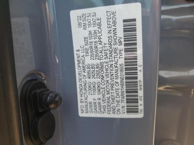 2022 HONDA CR-V EXL - 7FARW1H88NE018605