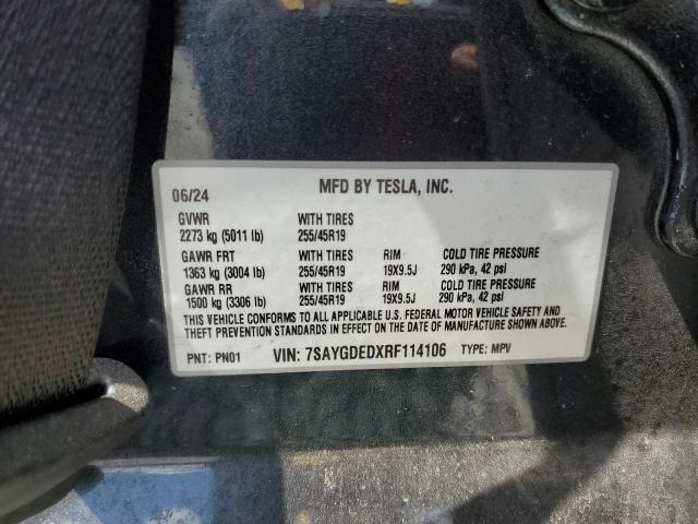 2024 TESLA MODEL Y 7SAYGDEDXRF114106