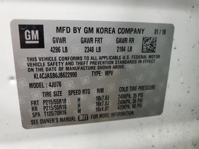 2018 BUICK ENCORE PRE KL4CJASB6JB622990