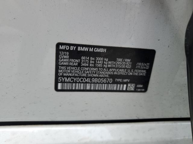 2020 BMW X6 M 5YMCY0C04L9B05670