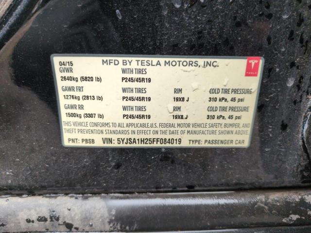 2015 TESLA MODEL S 85 5YJSA1H25FF084019