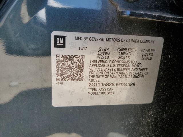 2018 CHEVROLET IMPALA LT 2G1105S38J9134389