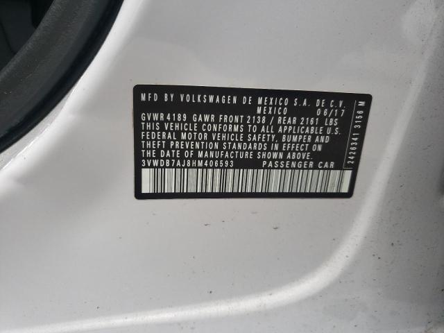 2017 VOLKSWAGEN JETTA SE 3VWDB7AJ8HM406593