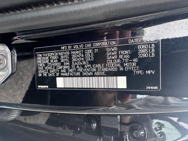 2019 VOLVO XC90 T5 MO YV4102PK2K1487459