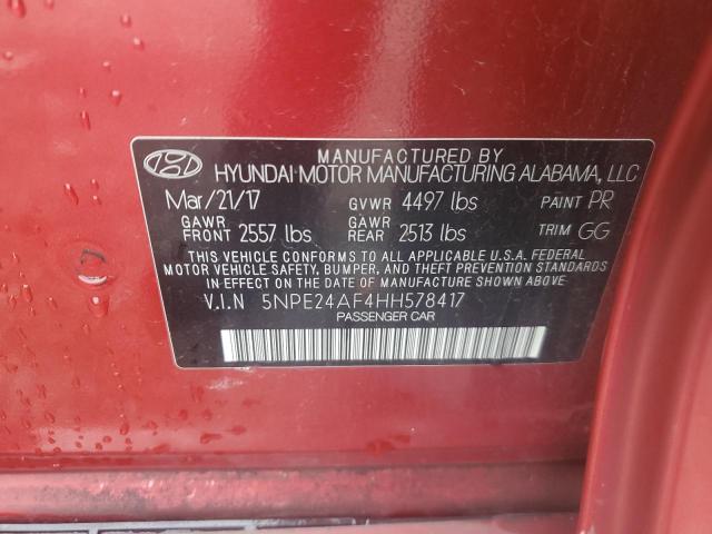 2017 HYUNDAI SONATA SE - 5NPE24AF4HH578417