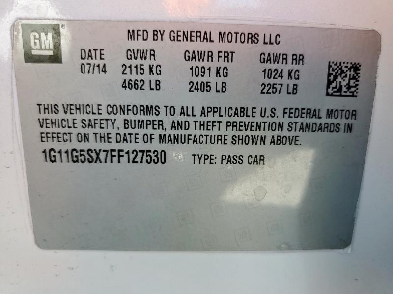 2015 CHEVROLET MALIBU LTZ 1G11G5SX7FF127530