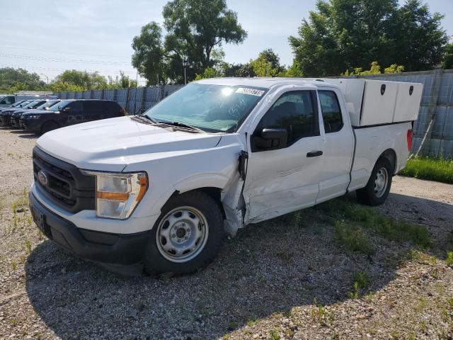FORD F150 SUPER 2021 white  gas 1FTEX1C88MKE24867 photo #1