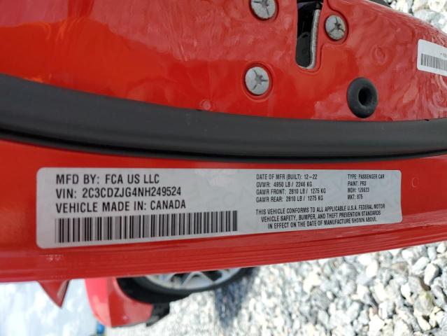 2022 DODGE CHALLENGER - 2C3CDZJG4NH249524