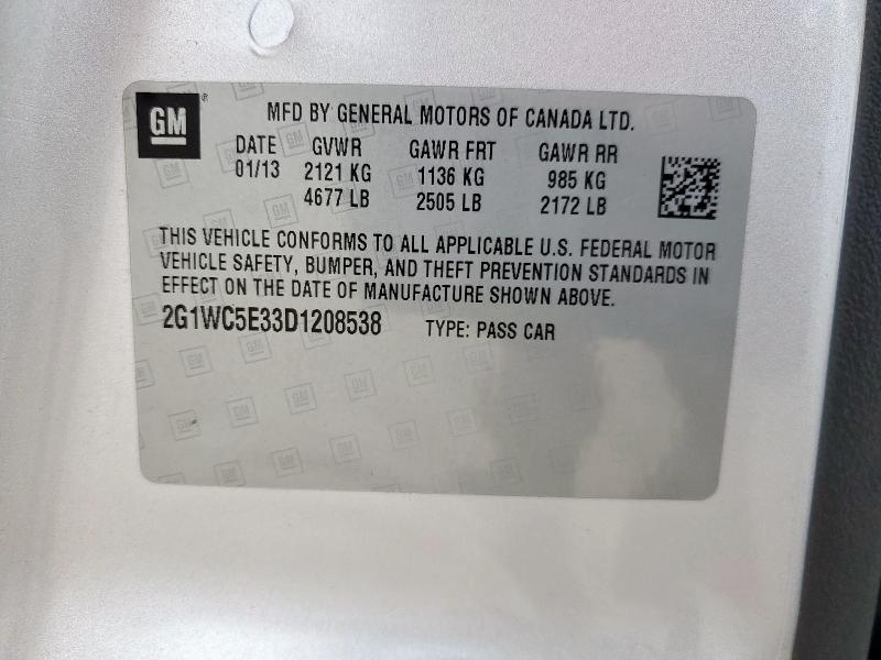 2013 CHEVROLET IMPALA LTZ - 2G1WC5E33D1208538