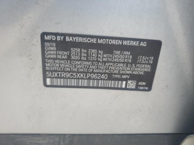 2019 BMW X3 XDRIVE3 5UXTR9C5XKLP96240