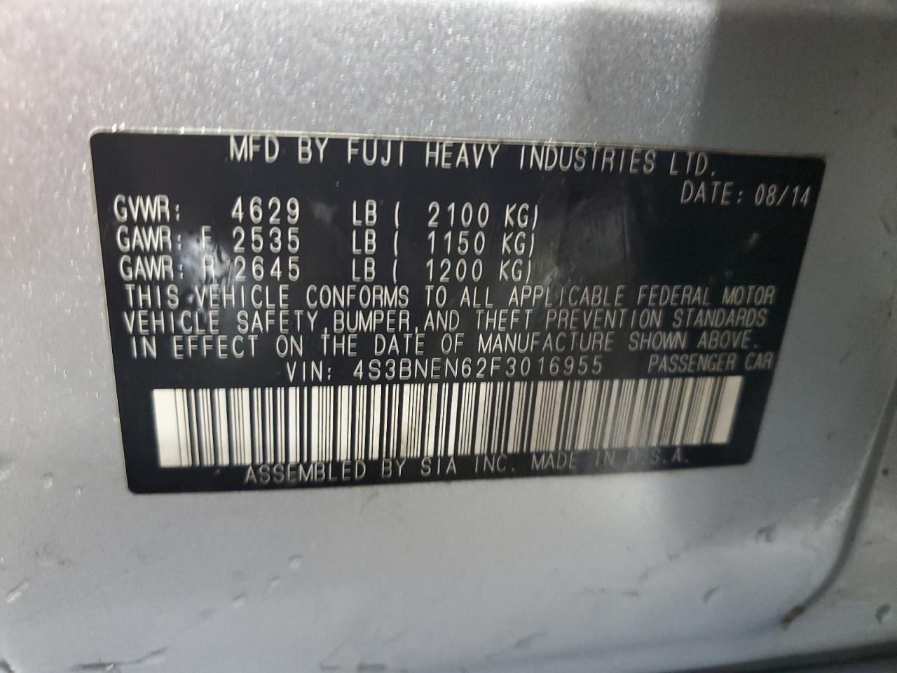 SUBARU LEGACY 3.6R LIMITED