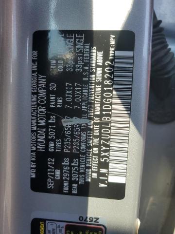 2013 HYUNDAI SANTA FE S - 5XYZUDLB1DG018202