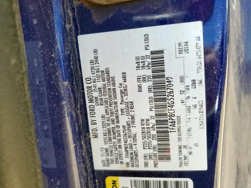 2016 FORD MUSTANG GT 1FA6P8CF4G5267049