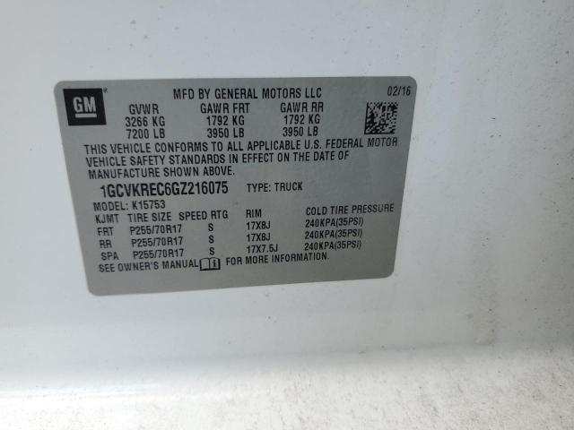 2016 CHEVROLET SILVERADO - 1GCVKREC6GZ216075
