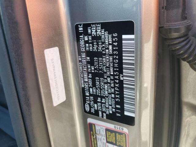 2017 KIA SORENTO SX - 5XYPK4A51HG231456