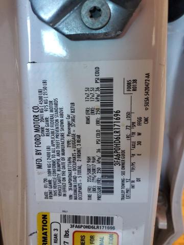 2020 FORD FUSION SE - 3FA6P0HD6LR171696