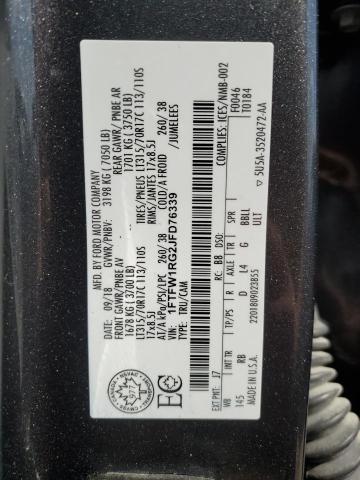 2018 FORD F150 RAPTO 1FTFW1RG2JFD76339