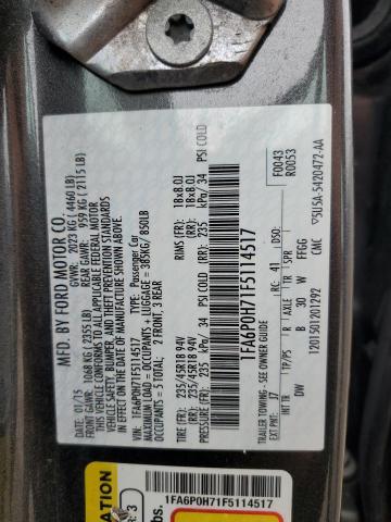 2015 FORD FUSION SE 1FA6P0H71F5114517