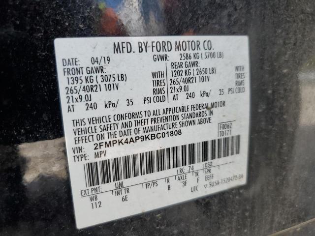 2019 FORD EDGE ST 2FMPK4AP9KBC01808