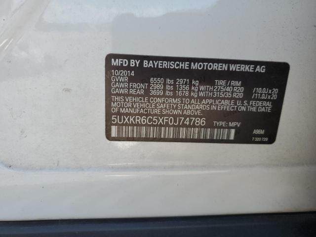 2015 BMW X5 XDRIVE5 5UXKR6C5XF0J74786