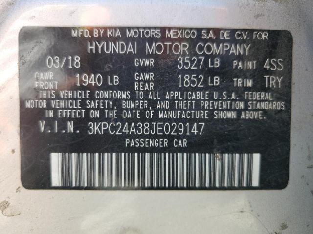 2018 HYUNDAI ACCENT SE 3KPC24A38JE029147