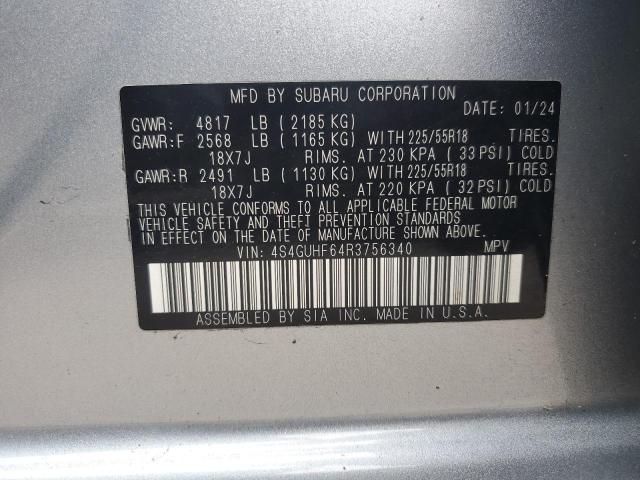 2024 SUBARU CROSSTREK 4S4GUHF64R3756340