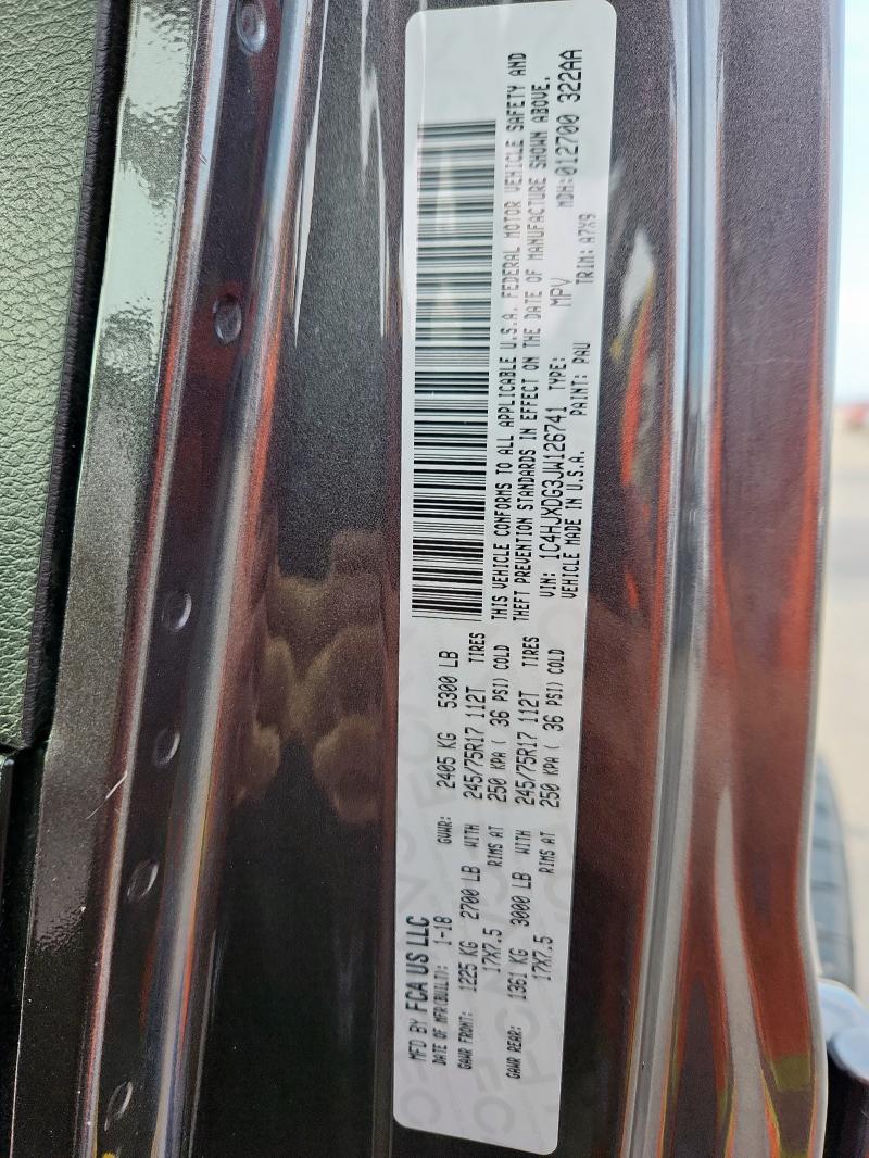 2018 JEEP WRANGLER U 1C4HJXDG3JW126741